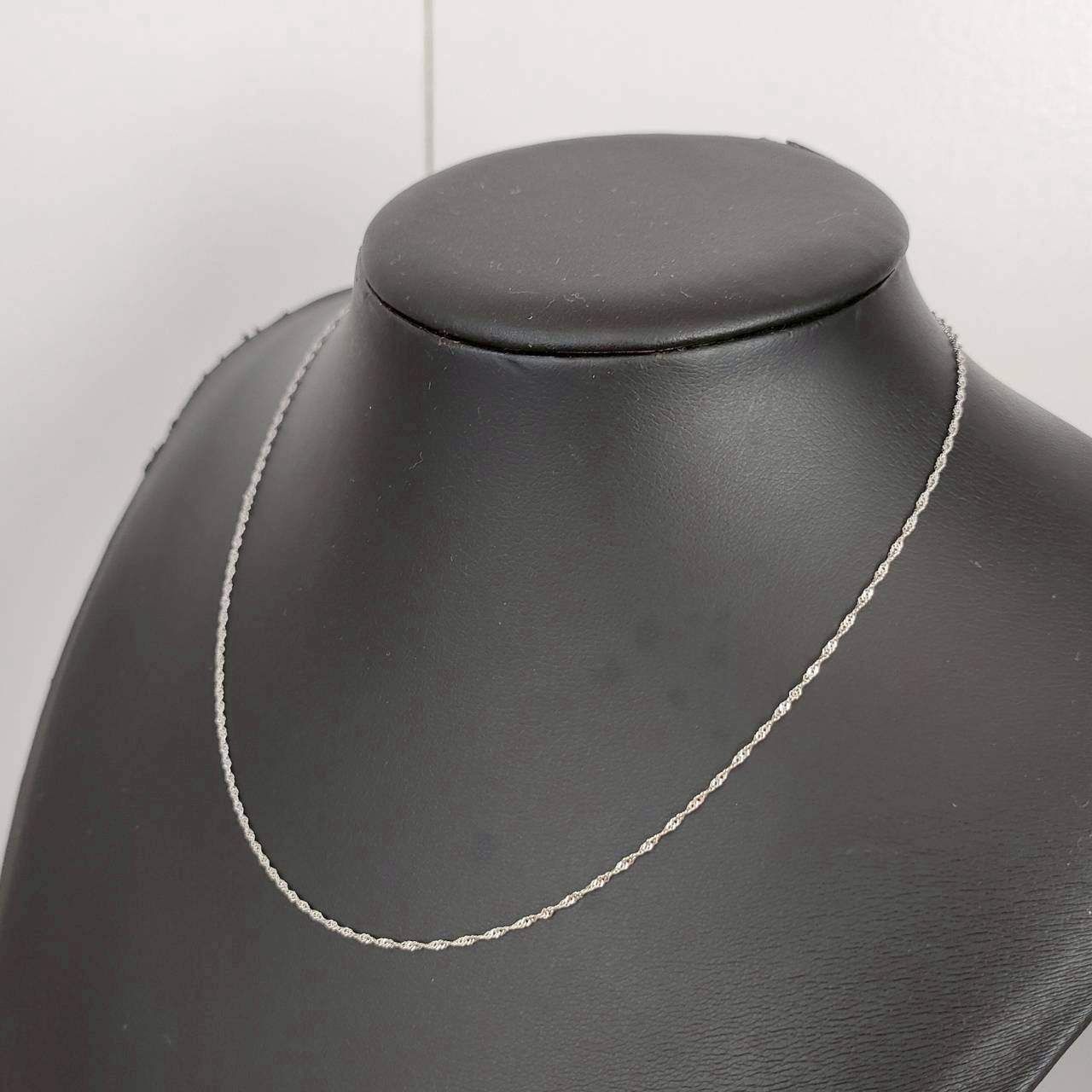 Pt850 プラチナ 男女兼用 スクリューネックレス 1.4ｇ 40㎝ C922