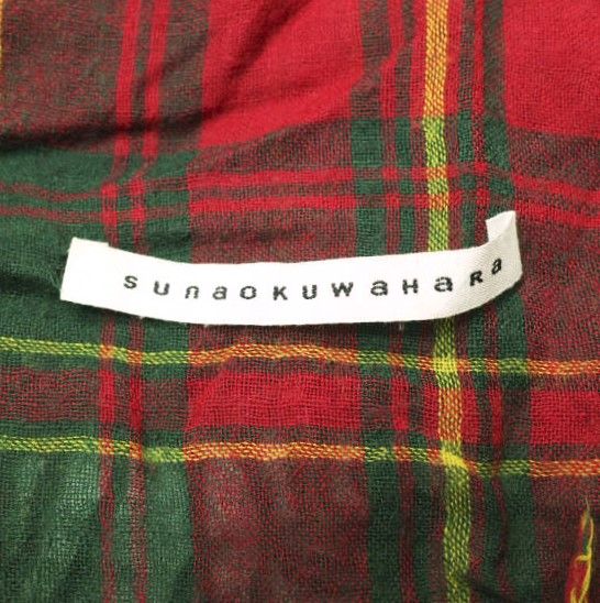 sunaokuwahara スナオクワハラ タータンチェックフリンジ
