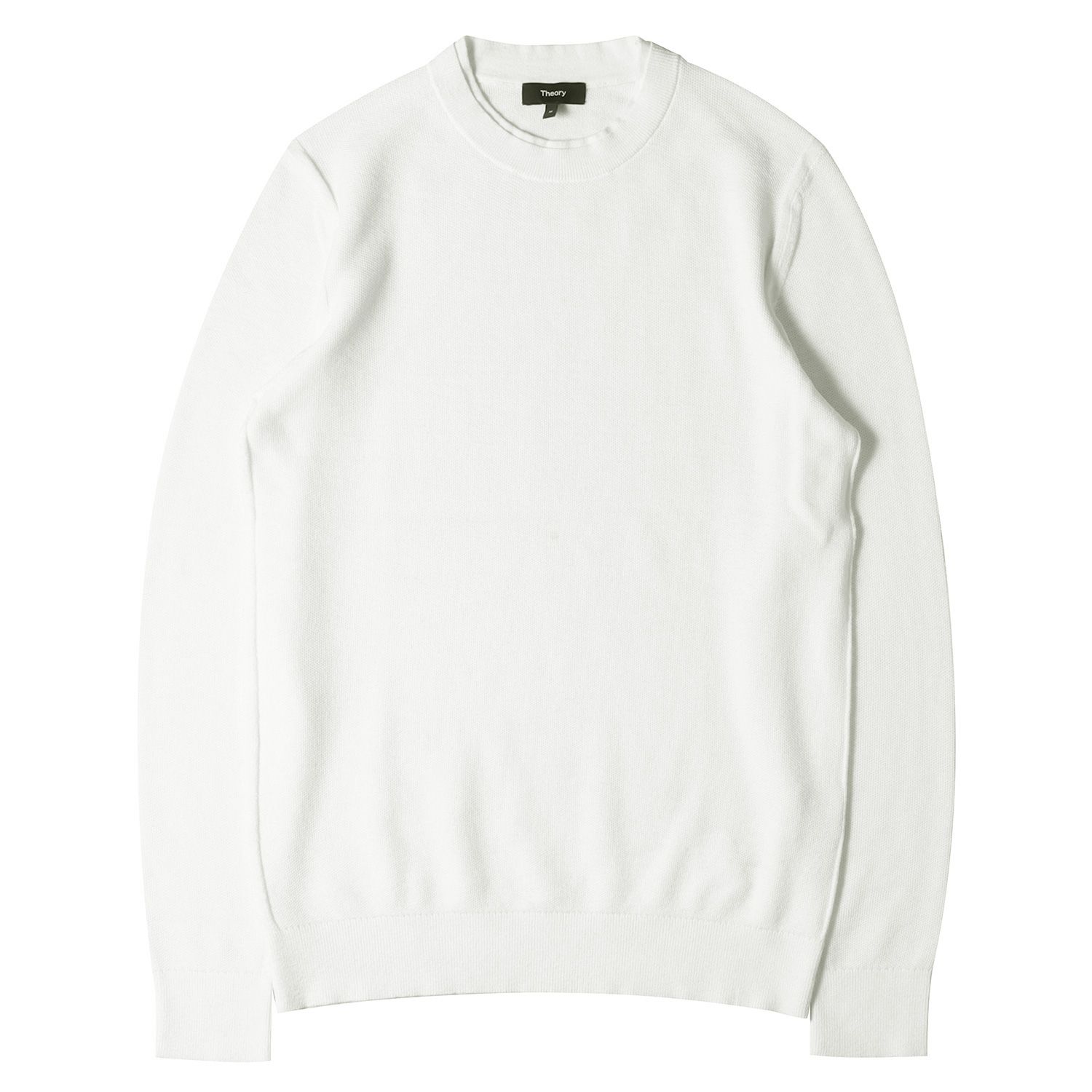 theory セオリー ニット ワッフル編み レイヤードネック コットン ポリ