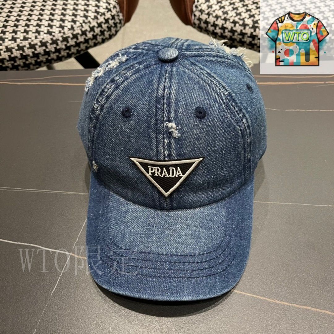 今日特価】PRADA 2024 デニム破れベースボールキャップ - メルカリ