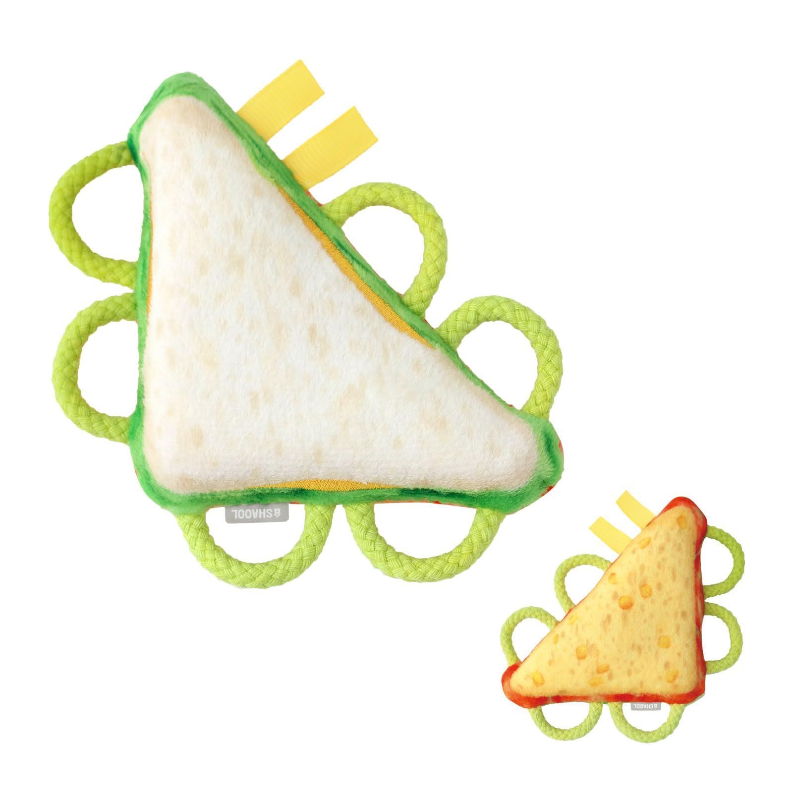 シャオール 鈴付き わっかラトル (サンドイッチ / 0歳 ベビー) 赤ちゃん 新生児 知育玩具 ファーストトイ おもちゃ プレゼント ギフト クリスマス (本物みたいな楽しいかたち/洗濯可能) S11049