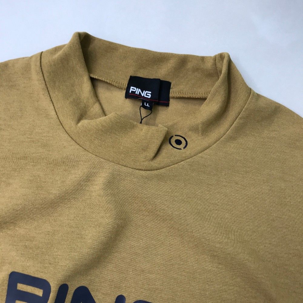 サイズ：LL PING ピン 2025年モデル ハイネック 半袖Tシャツ  グリーン系 [240101428215] ゴルフウェア メンズ ストスト サイズ：LL PING ピン 2025年モデル ハイネック 半袖Tシャツ
