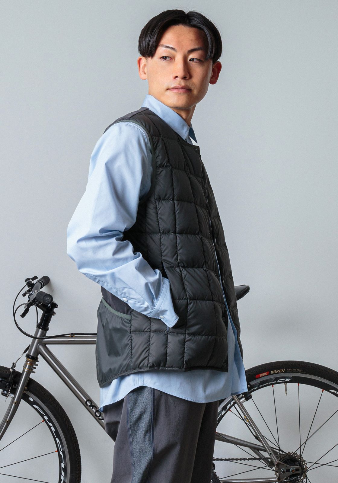 narifuri × TAION クルーネックサイクルインナーベスト NFTA-02 ブラック BRIGHTFACE_UK