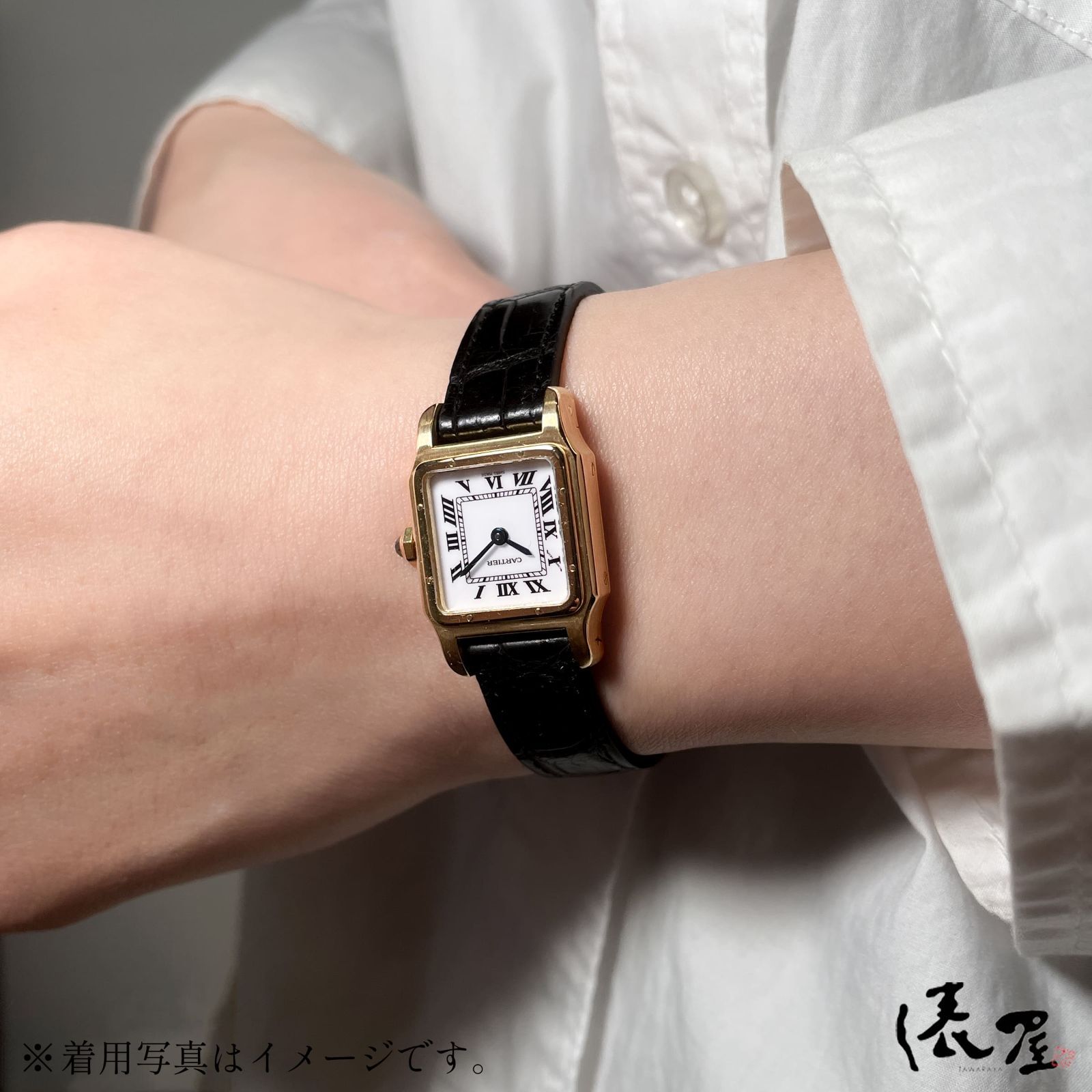 CARTIER サントスデュモン 腕時計 ステンレス K18 カーフレザー CARTIER サントスデュモン 腕時計 ステンレス K18 カーフレザー