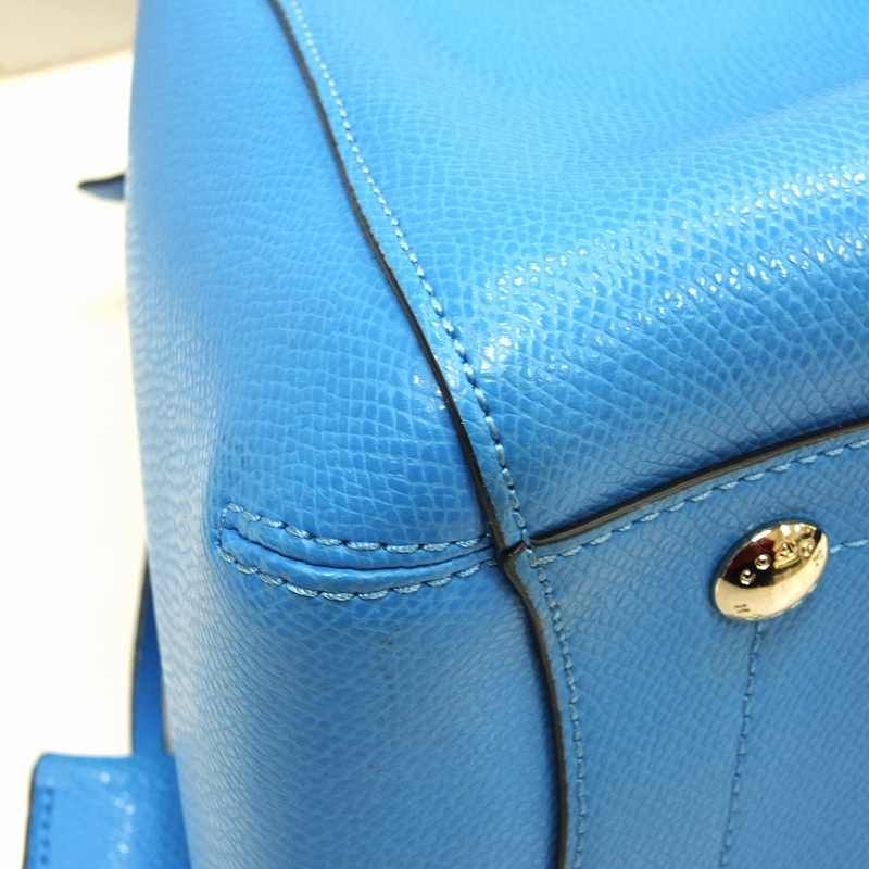 COACH コーチ 2WAY バッグ F34607 レザー ブルー ショルダーバッグ