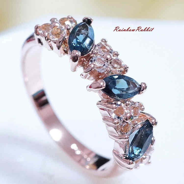 18K RGP gold diamond CZ elegant ring gu1248e
