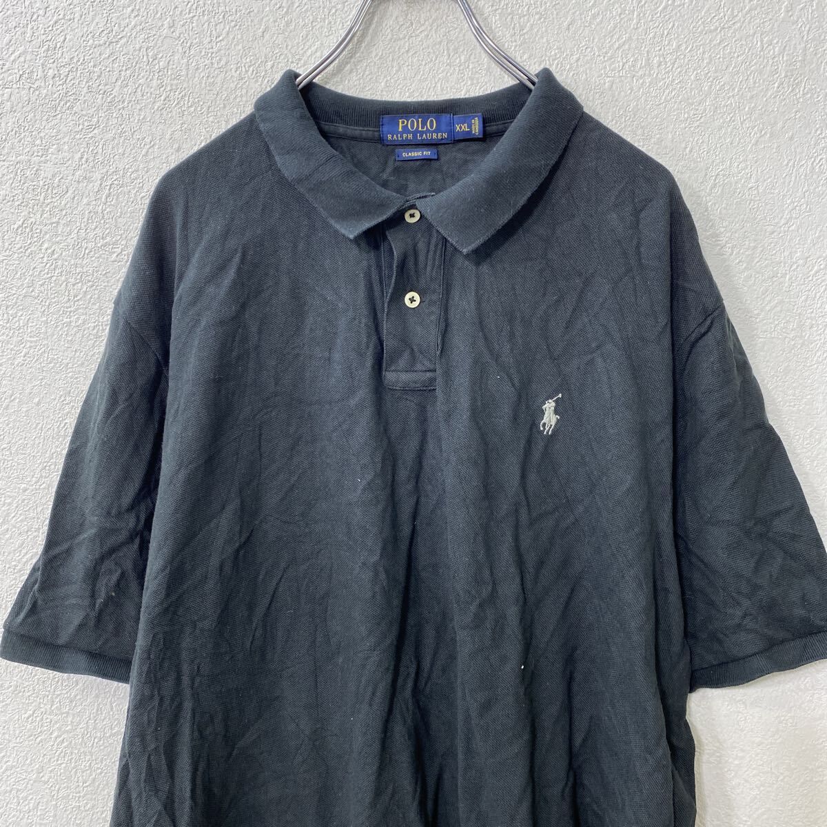 【新品未使用品】Ralph Lauren 半袖ブラック POLO RALPH LAUREN 半袖 ロゴ ポロシャツ 2XL ブラック ポロ
