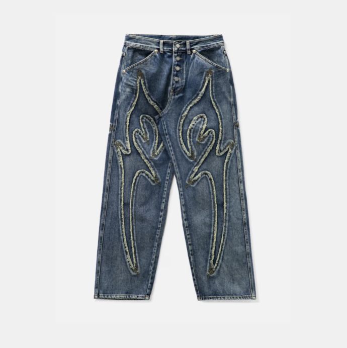 THUG CLUB Denim Tribal Pants - メルカリ