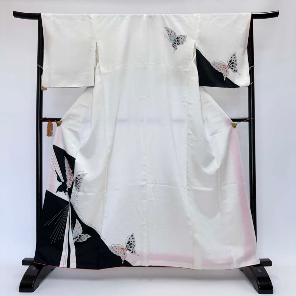 訪問着 付け下げ 洗える着物 礼装 袷 ポリエステル 裄66cm Bランク M  