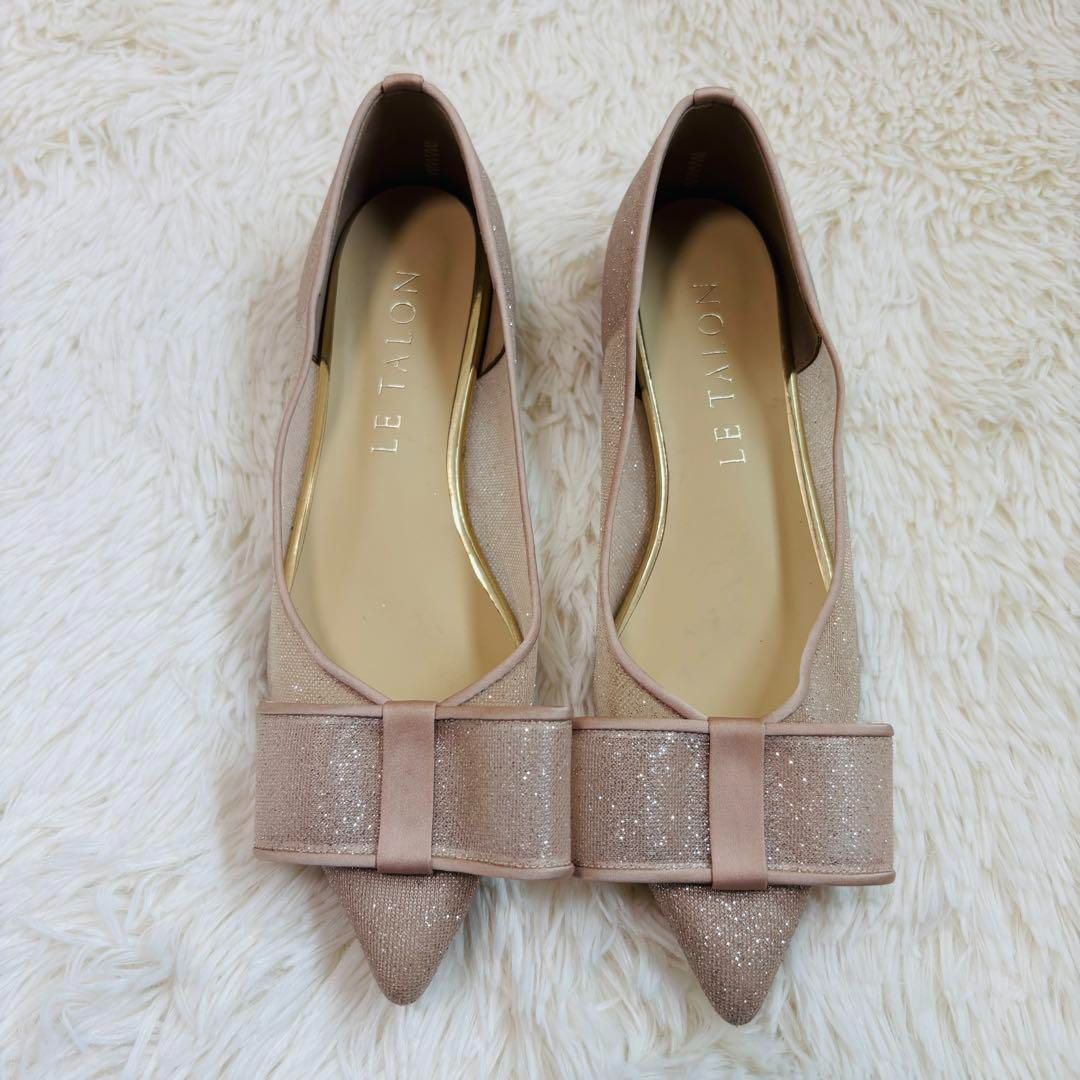 LE TALON ポインテッドチュールリボンフラット 22.5cm KIN-KAAI_COM