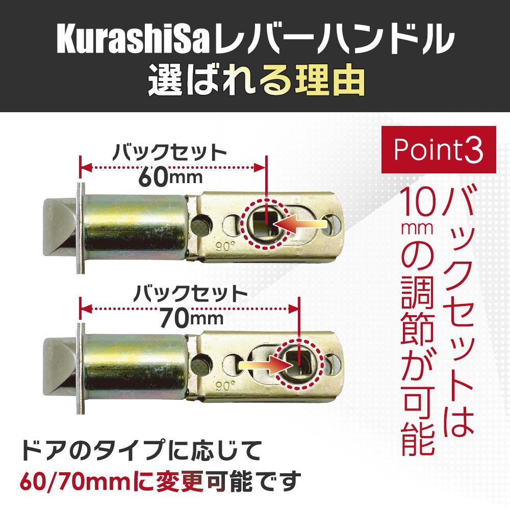 ドアノブ 鍵付き レバーハンドル ドアロック ハンドルノブ