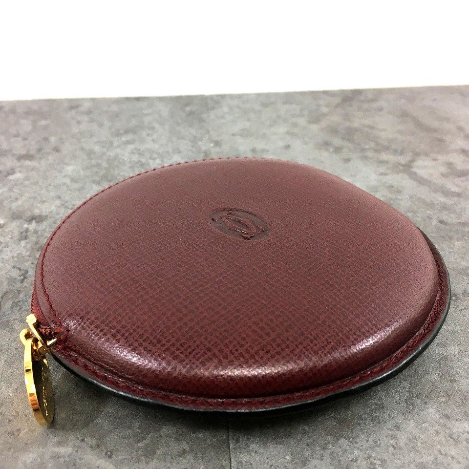 送料込み！ 未使用品 Cartier コインケース ボルドー 箱付き