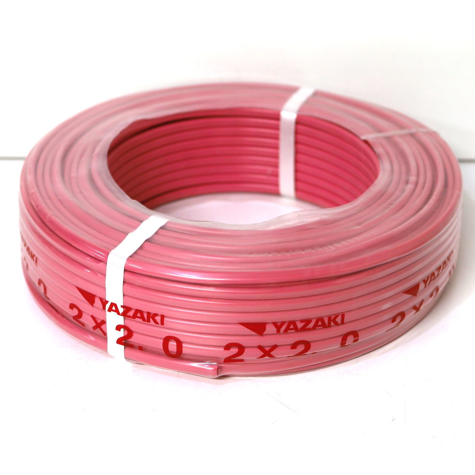 X04408》矢崎電線 VVF (PbF) 2×2.0㎜ （赤）黒白 電線 建築資材