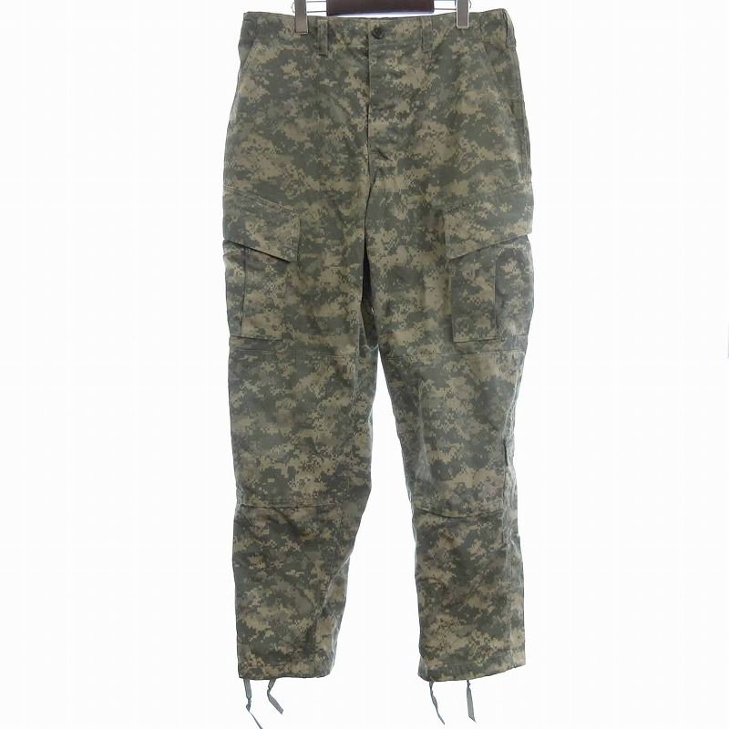 US ARMY カーゴパンツ ロング テーパード 迷彩 デジタル コットン グレー 