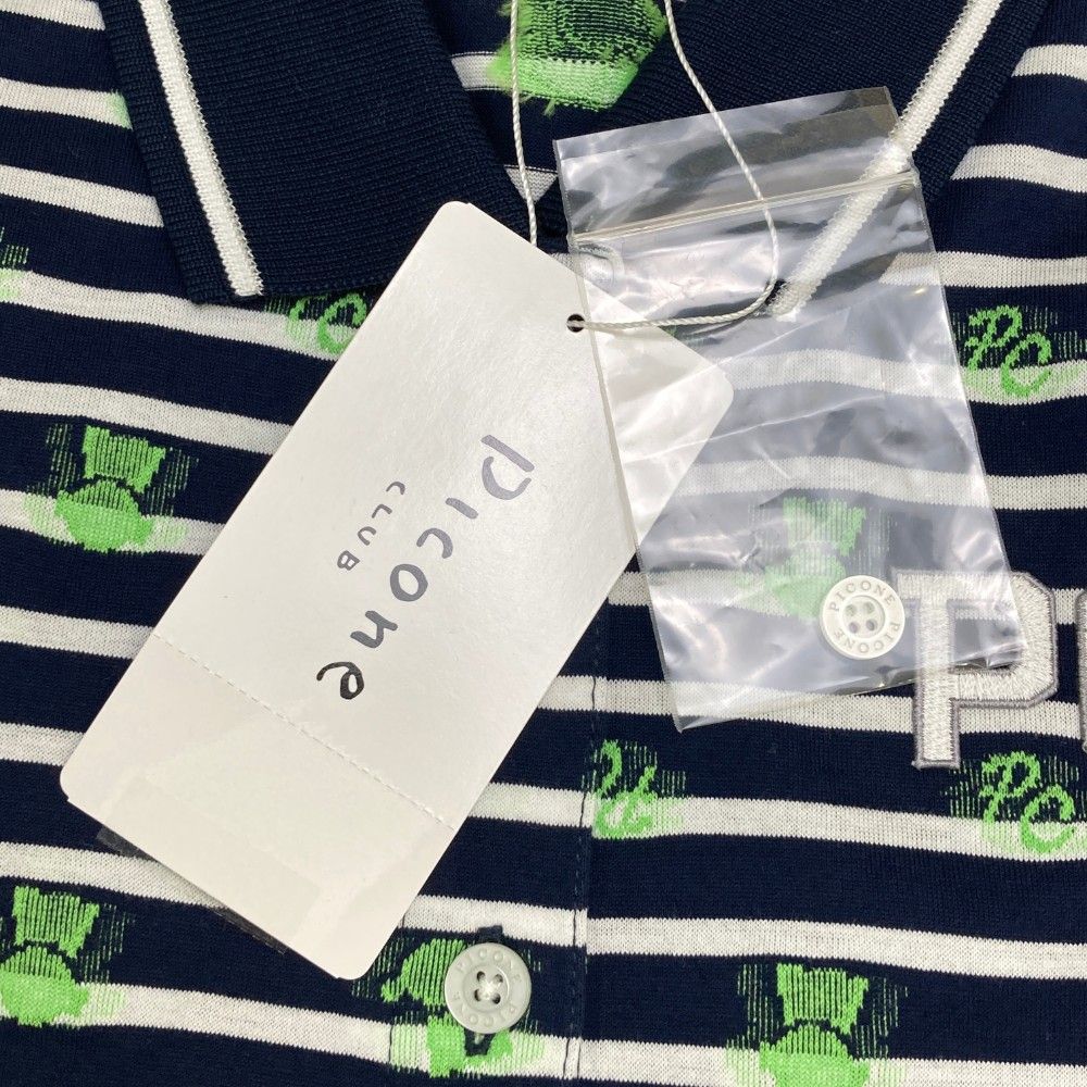 サイズ：2 PICONE CLUB ピッコーネクラブ  半袖ポロシャツ  ブルー系 [240101449157] ゴルフウェア レディース ストスト サイズ：2 PICONE CLUB ピッコーネクラブ 半袖ポロシャツ ブルー