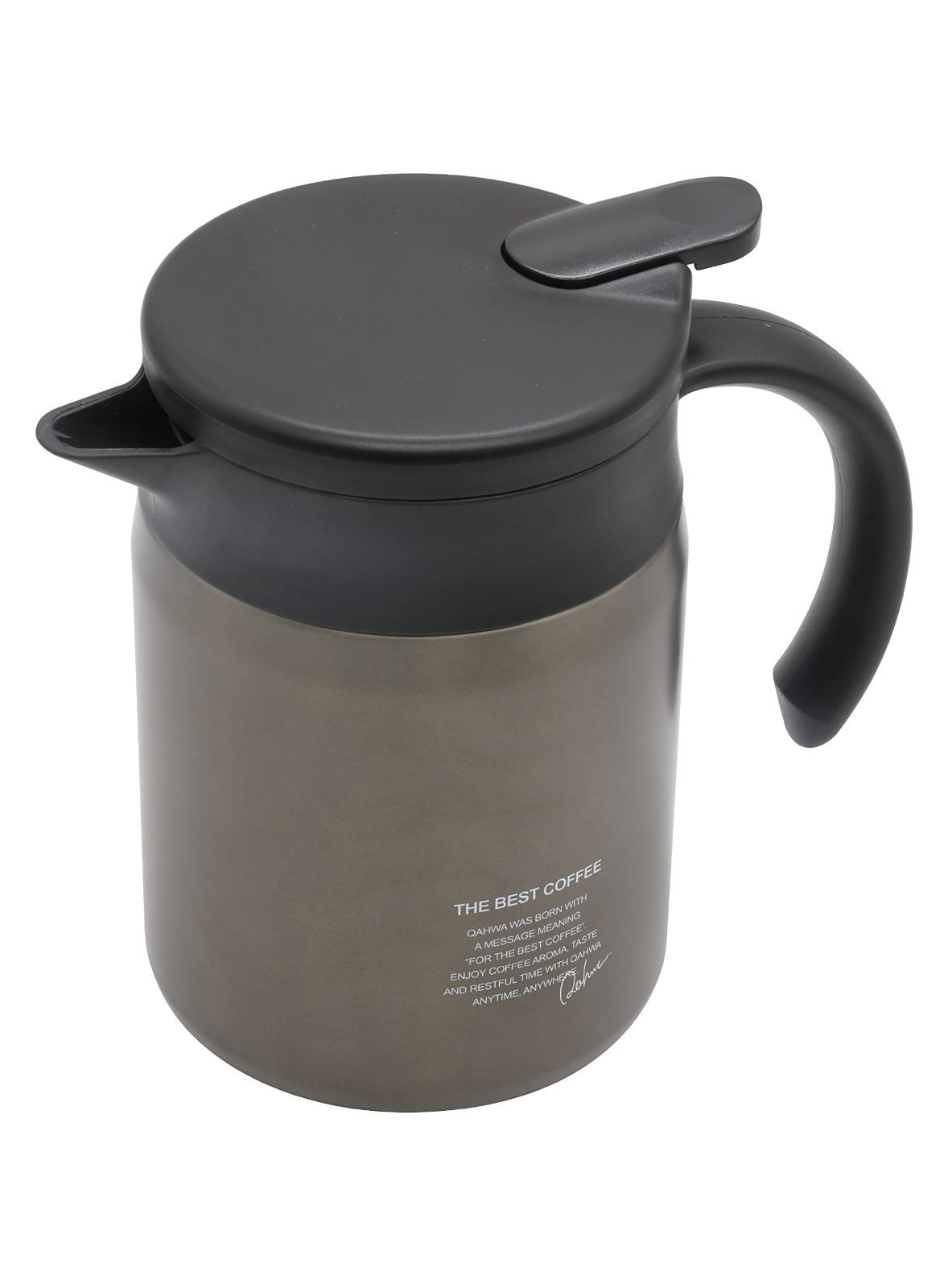 内面テフロン加工 カフア グラファイトグレー コーヒー保温サーバー 600ml 保温ポット QAHWA シービージャパン