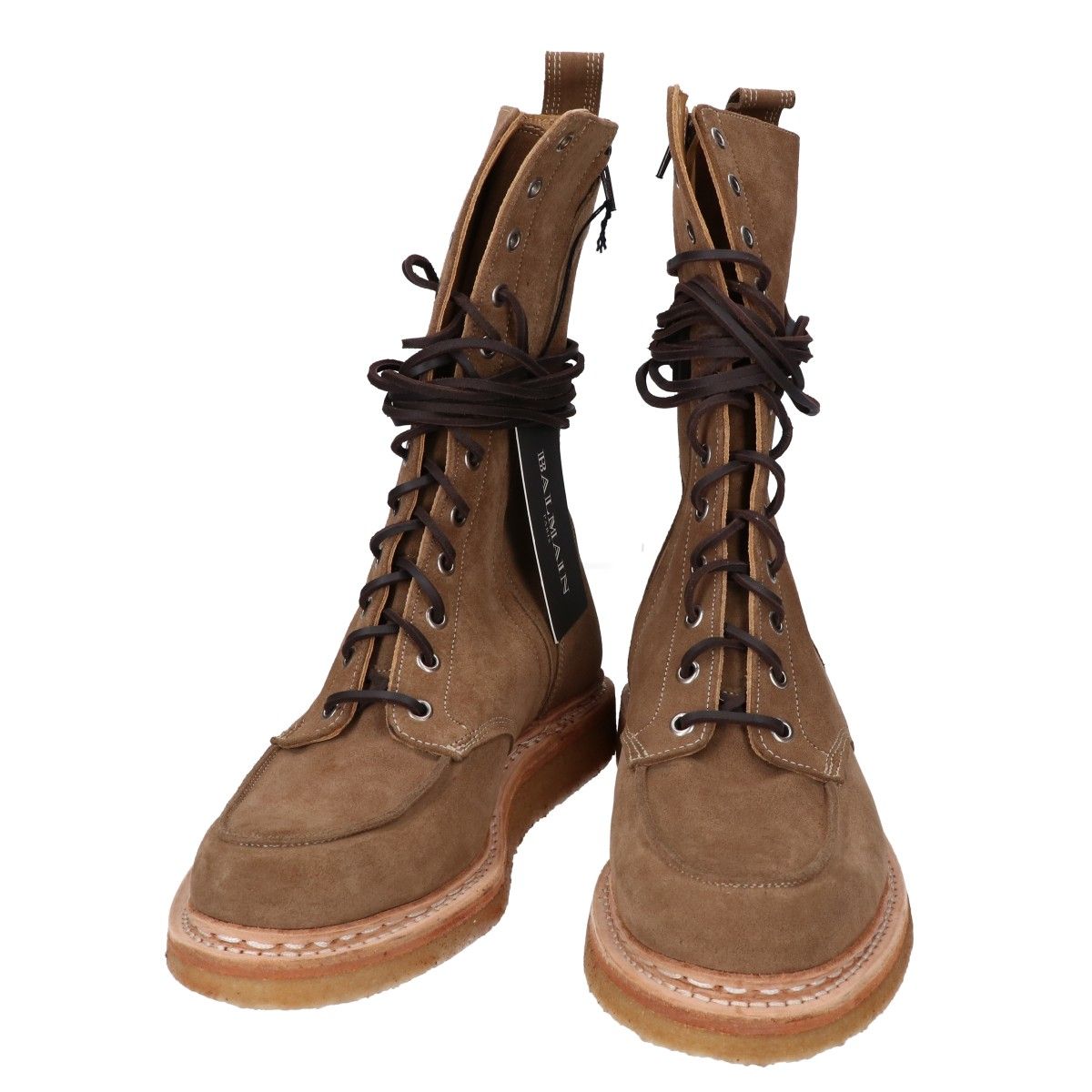 BALMAIN バルマン 【美品】11AW W1HT 954 BA38 スエード レースアップ 
