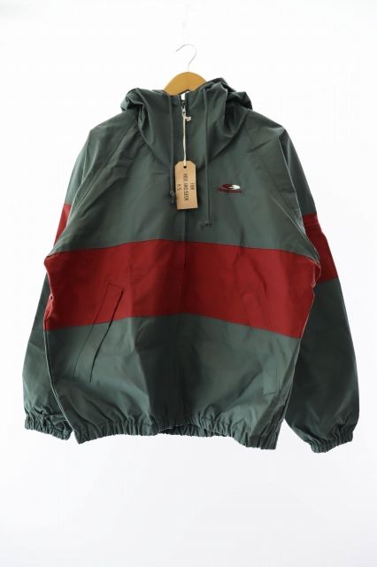 ハイドアンドシーク HIDE and SEEK 23SS Nylon Zip Jacket ナイロン ジップ ジャケット HJ-010123 L カーキ レッド ブランド古着ベクトル 中古  250212 