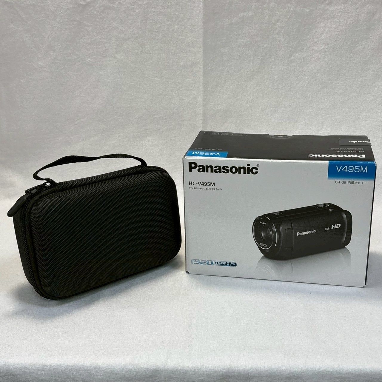 Panasonic|HC-V495M|ビデオカメラ|SDカード付 箱|付属品完備|フルHD|No.936
