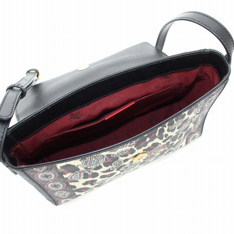 ✨美品✨　ETRO エトロ 総柄 ハンドバッグ 肩掛け PVC ブラック w0195g.jpg