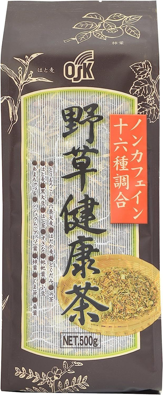 OSK 十六種調合野草健康茶 500g ×3セット - 創業大正七年 お茶の岡田園