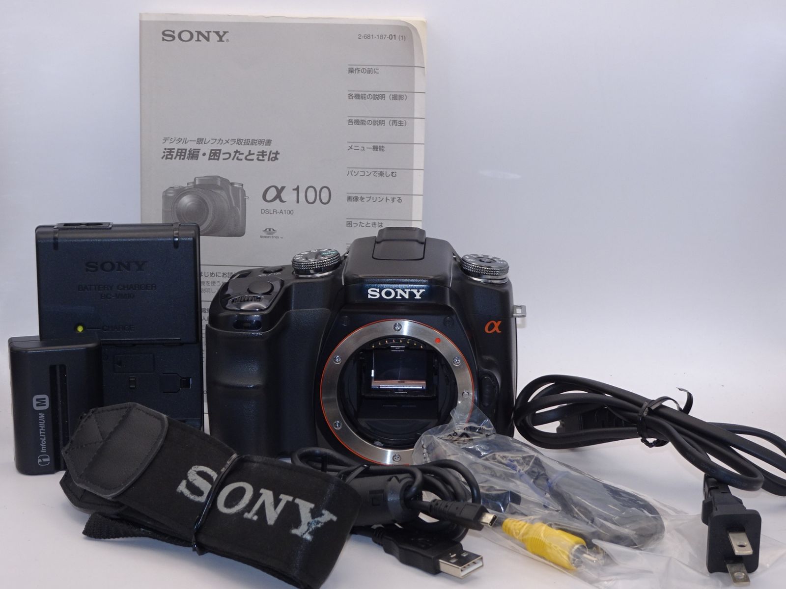 新製品情報も満載 SONY SONY◇デジタル一眼カメラ α100 DSLR-A100 ブラック ボディ ボディ// DSLR-A100  カメラ、光学機器