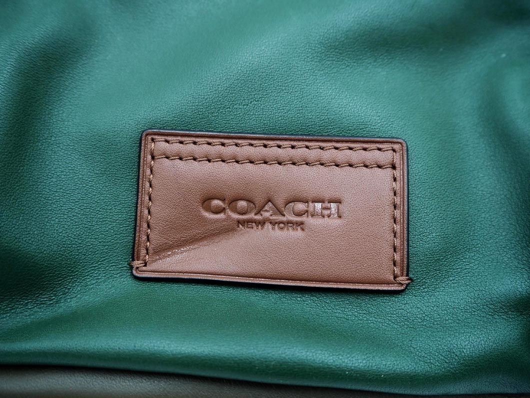 COACH コーチ C4022 本革 レザー カラーブロック ボディ バッグ 緑