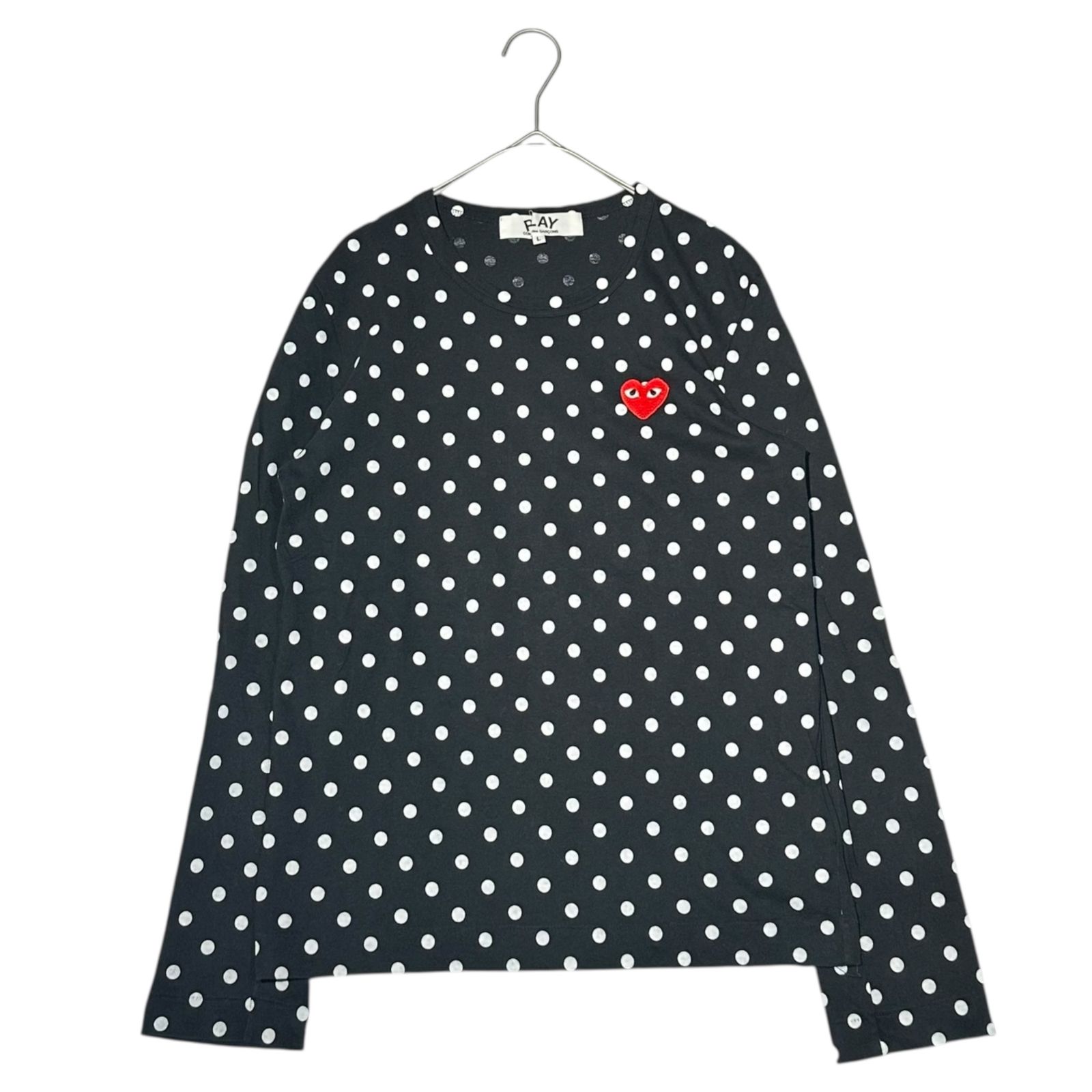 PLAY COMME des GARÇONS 水玉模様 長袖Tシャツ S COMME des GARÇONS PLAY 水玉模様 長袖Tシャツ S PLAY ドット柄 長袖T