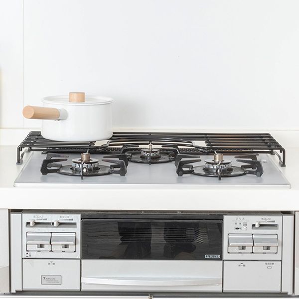 ホーロー製 ガスコンロ奥ラック