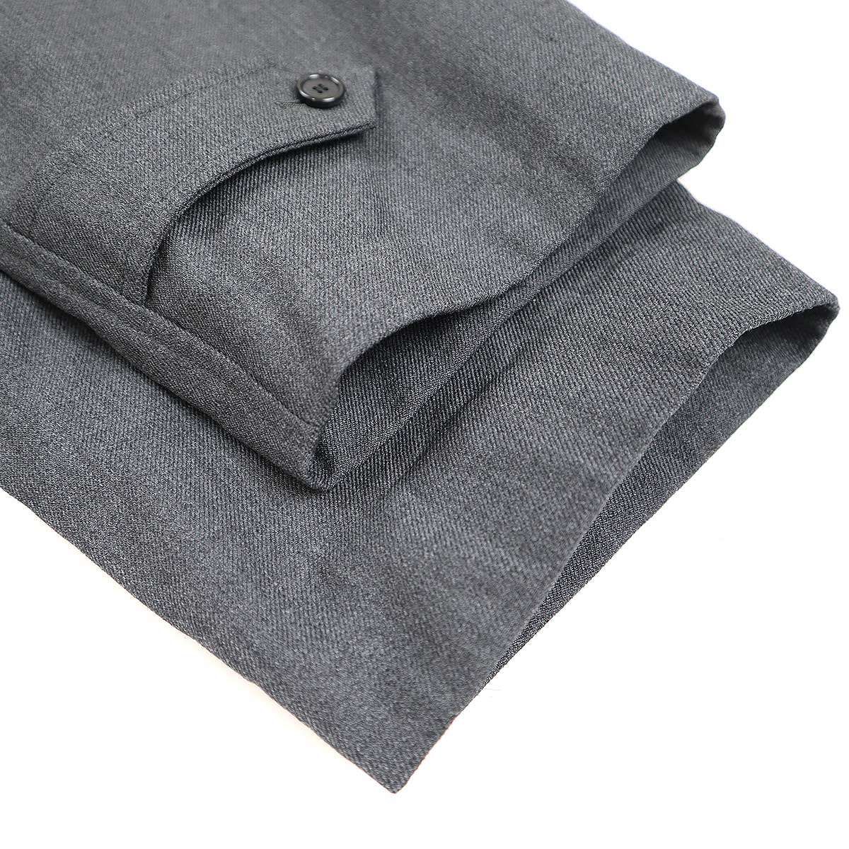 LE ウールサージバルカラーコート グレー2 LE エルイー ウールサージ