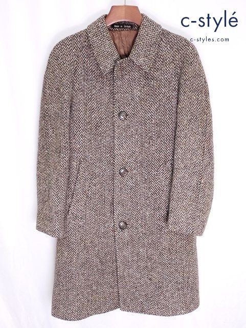 J478 [秋冬物][人気] Dunnu0026Co ダンu0026コー コート L ブラウン IRISH TWEED イギリス製 | G