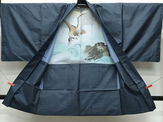 平和屋着物●男性　本場大島紬　アンサンブル・長襦袢セット　100亀甲　総詰め　正絹　逸品　未使用　CAAR8397vf 平和屋着物○男性 本場大島紬 アンサンブル・長襦袢セット 100亀甲 総