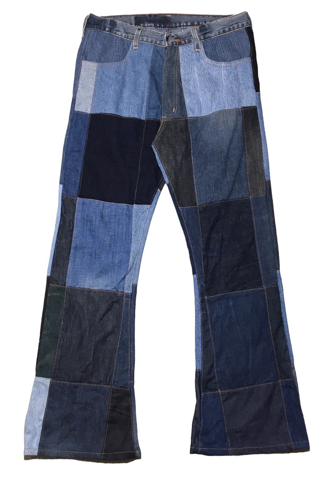 リメイクデニム パッチワーク フレアデニム ブーツカット RM152 デニム