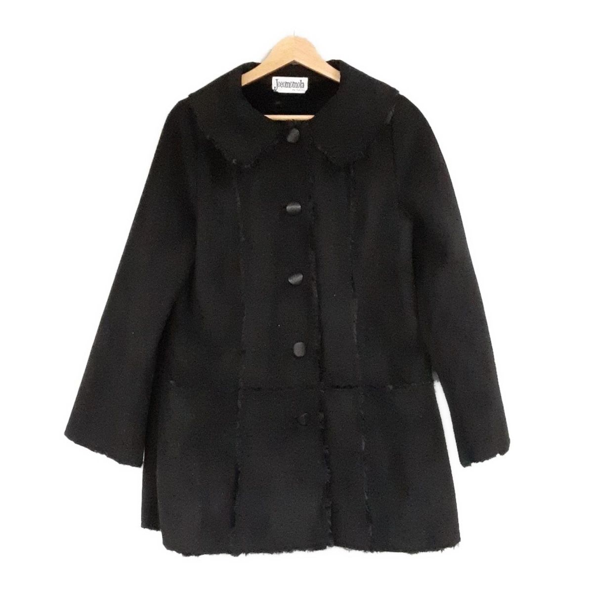 JOCOMOMOLA ホコモモラ コート サイズ40 XL レディース - 黒 長袖|フェイクムートン|秋|冬