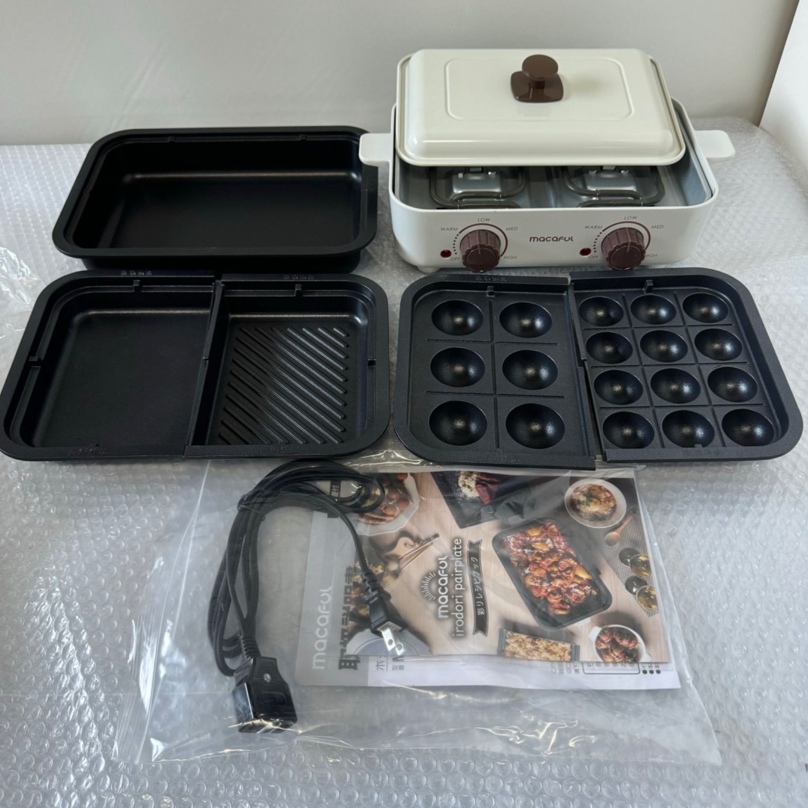 未使用品 macaful マカフル irodori ペアプレートMPP-950L マルチ