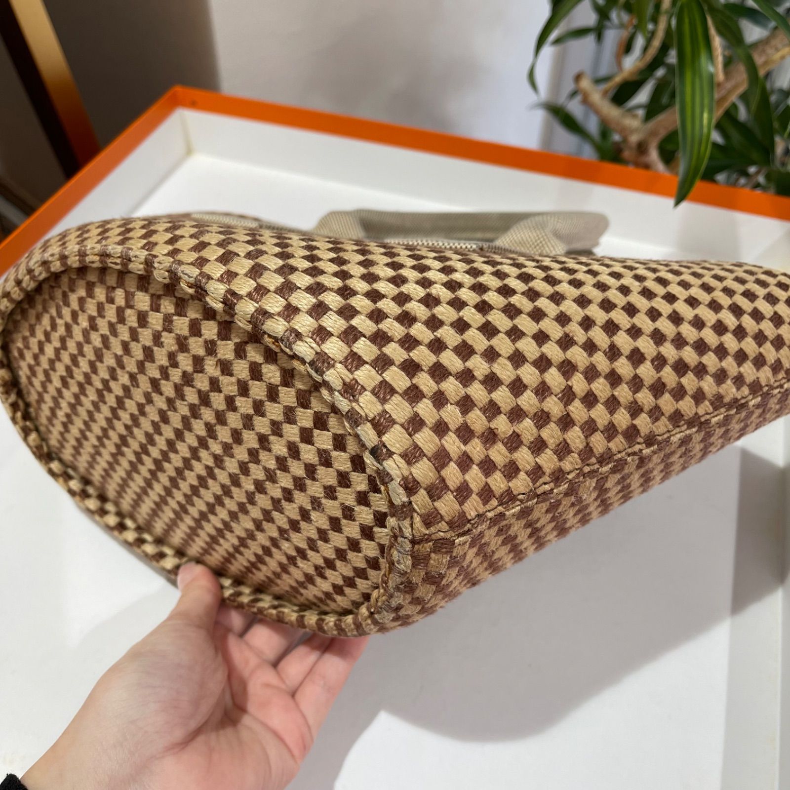 美品】HERMES エルメス パニエ ド プラージュPM ジュート