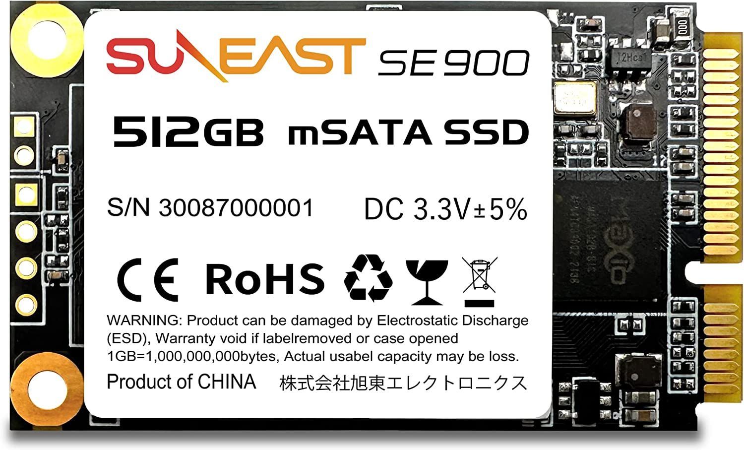 【得価最新作】新品 未使用 SUNEAST SSD 512GB mSATA PCパーツ