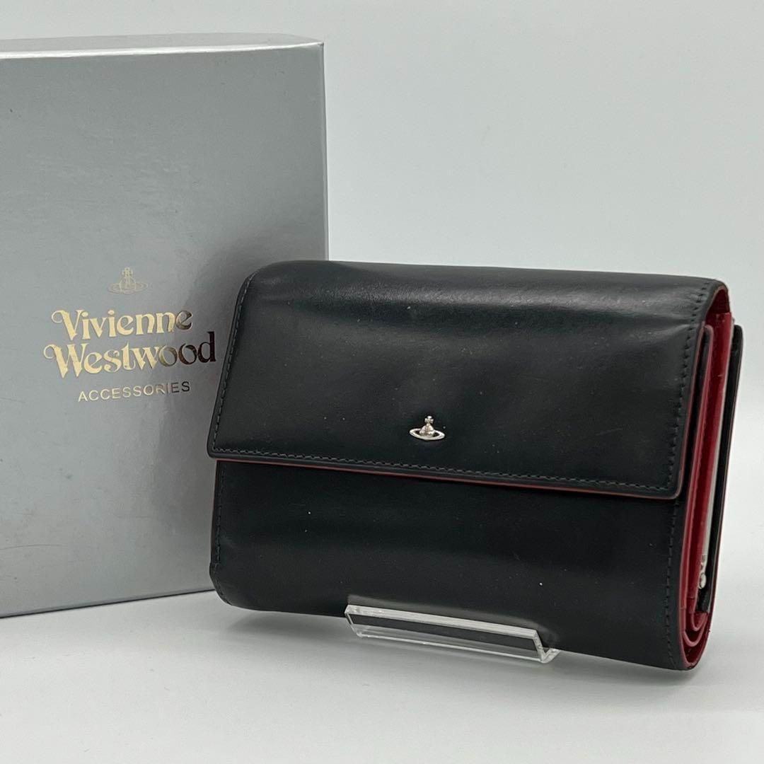 ✨美品✨️Vivienne Westwood 三つ折財布 がま口財布 ブラック付属品
