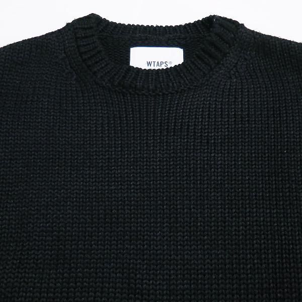 WTAPS ダブルタップス 22AW ARMT/SWEATER/POLY.X3.0 222MADT-KNM02 クロスボーン セーター ブラック  ニット トップス - メルカリ