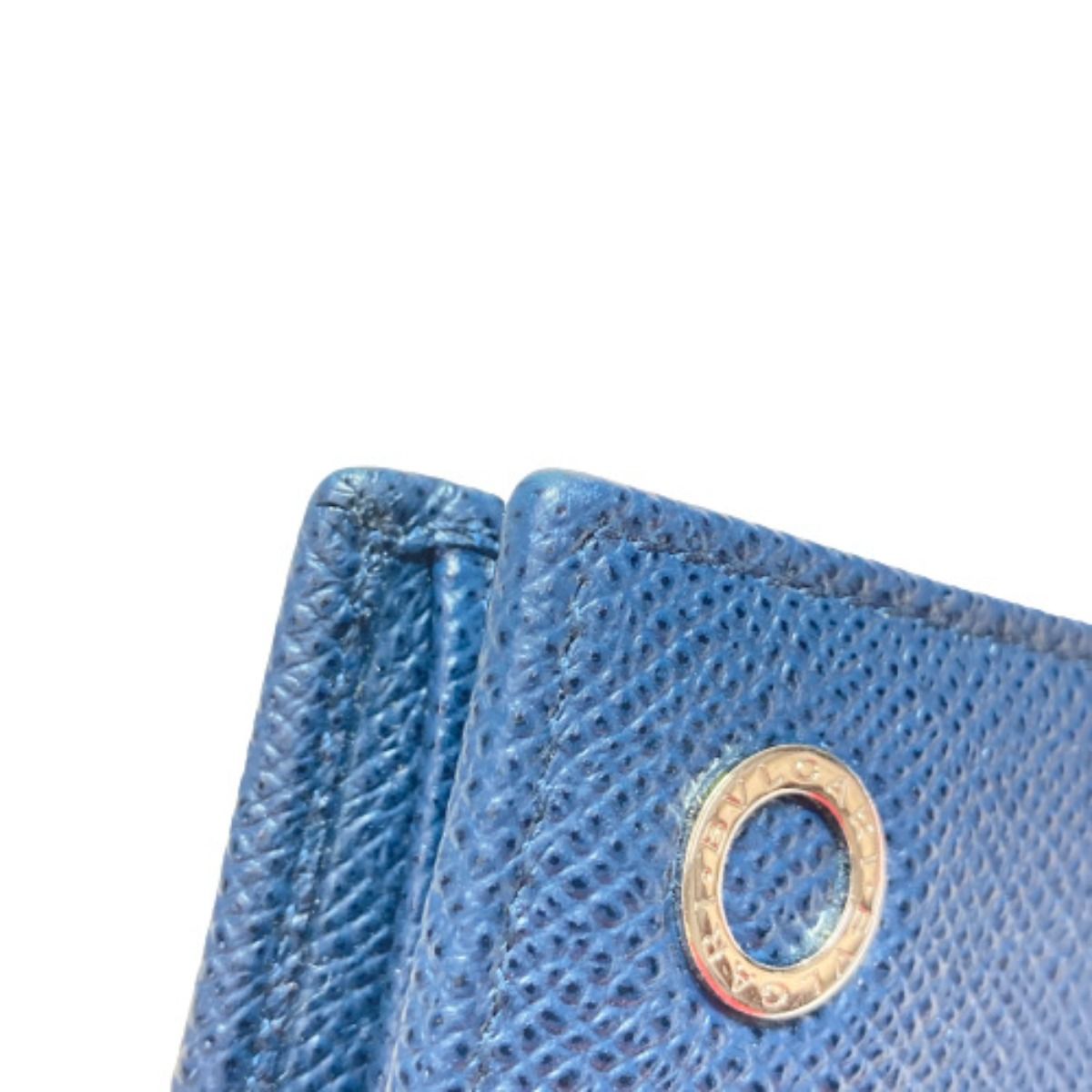 ◎◎BVLGARI ブルガリ・ブルガリ マン 2つ折り財布 39324 ブルー x