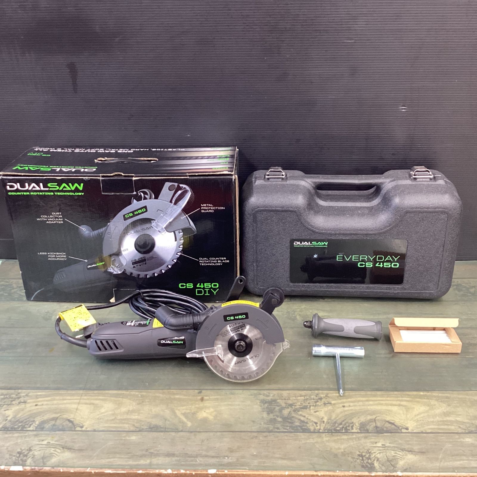DIYデュアルソー CS450 ケース、替刃付き ダブルカッター DUALSAW