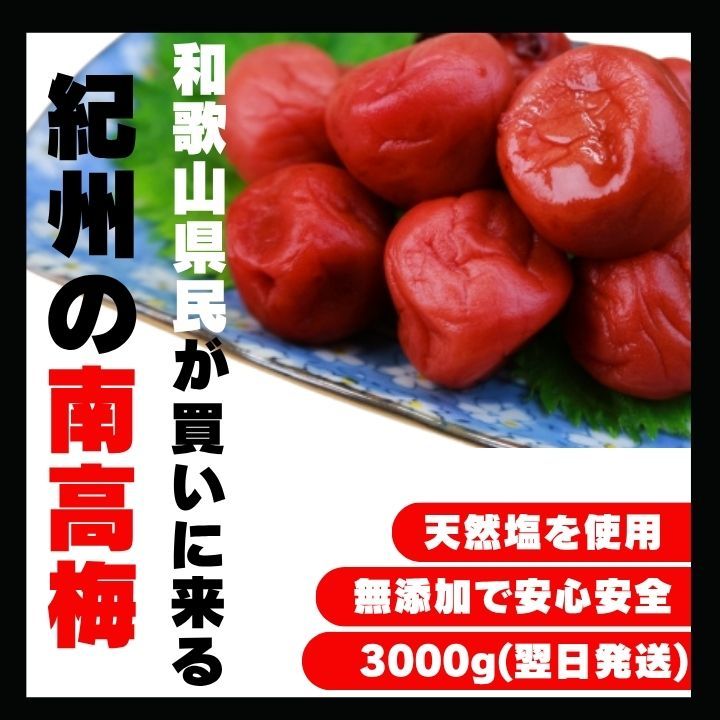 産地直送 紀州南高梅 3kg 梅 無添加 和歌山 紀州 白梅 - メルカリ