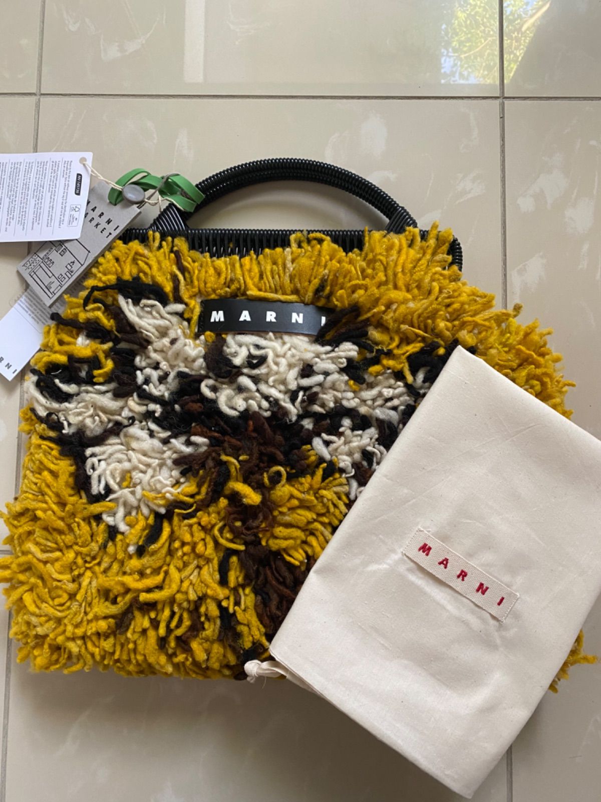 MARNI MARKET ロングウール フレームバッグ　マルニ マーケット