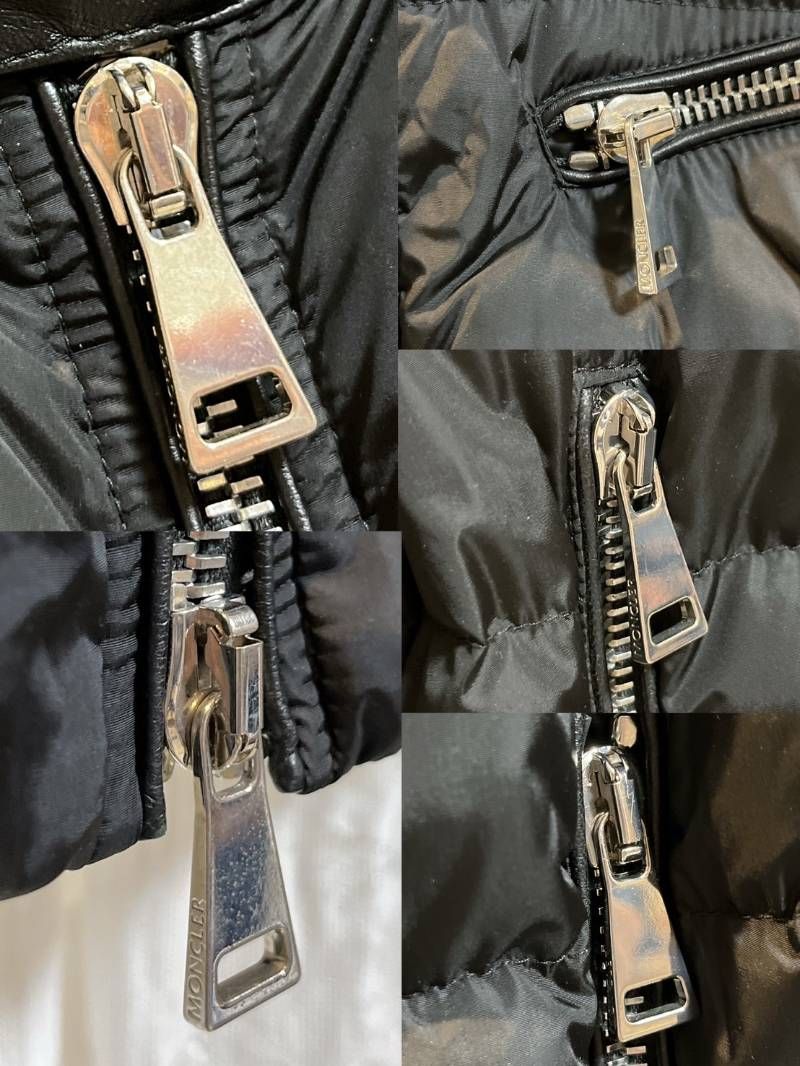 MONCLER KERKYRA モンクレール ダウンジャケット ライダース レザー