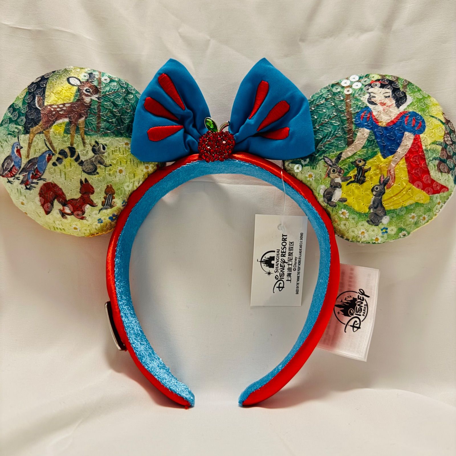 新品未使用】ディズニーランド 白雪姫 カチューシャ りんご 海外