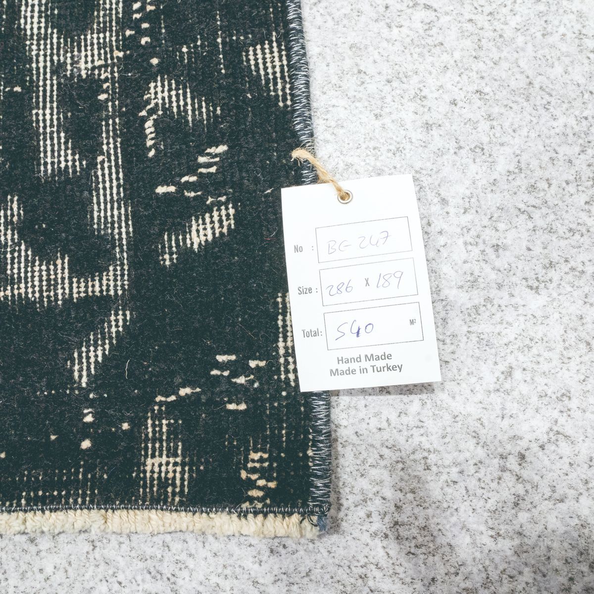 展示品】SUBASI HALI スバシハリ CARVED VINTAGE RUG BC247