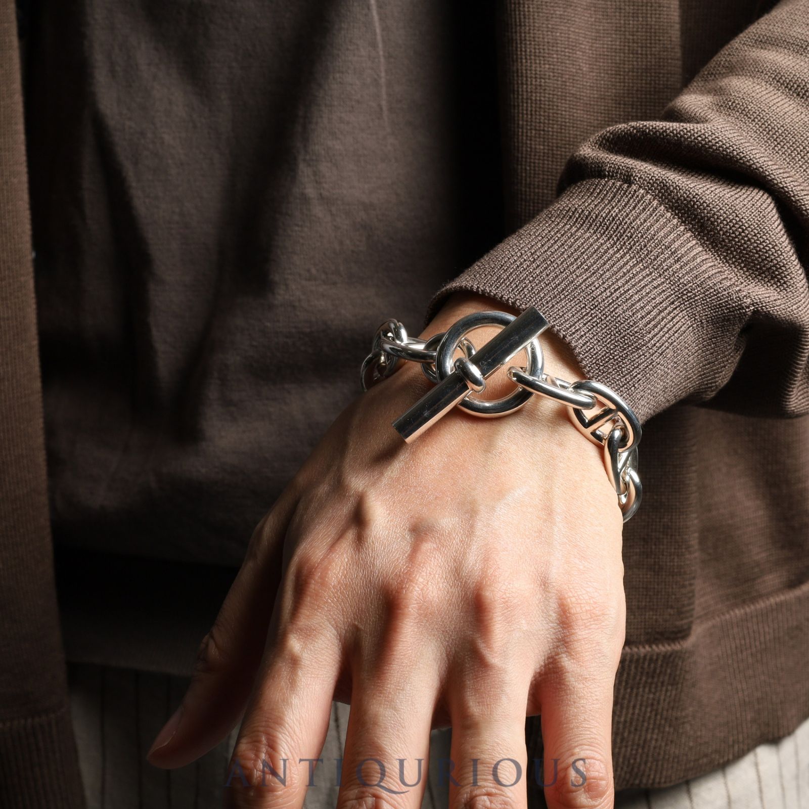 エルメス ブレスレット シェーヌダンクル TGM SV925 12コマ 箱 23年刻