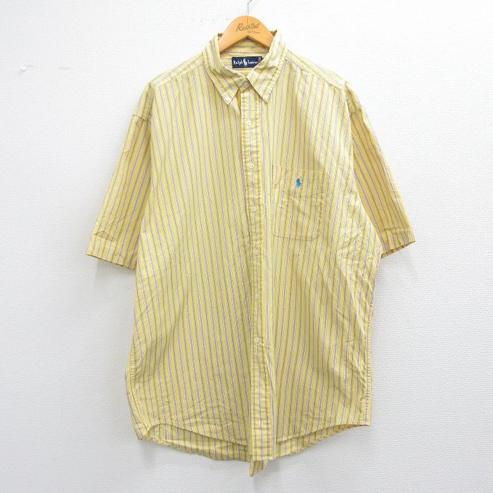 XL/古着 ラルフローレン 半袖 ブランド シャツ メンズ 90s ワン