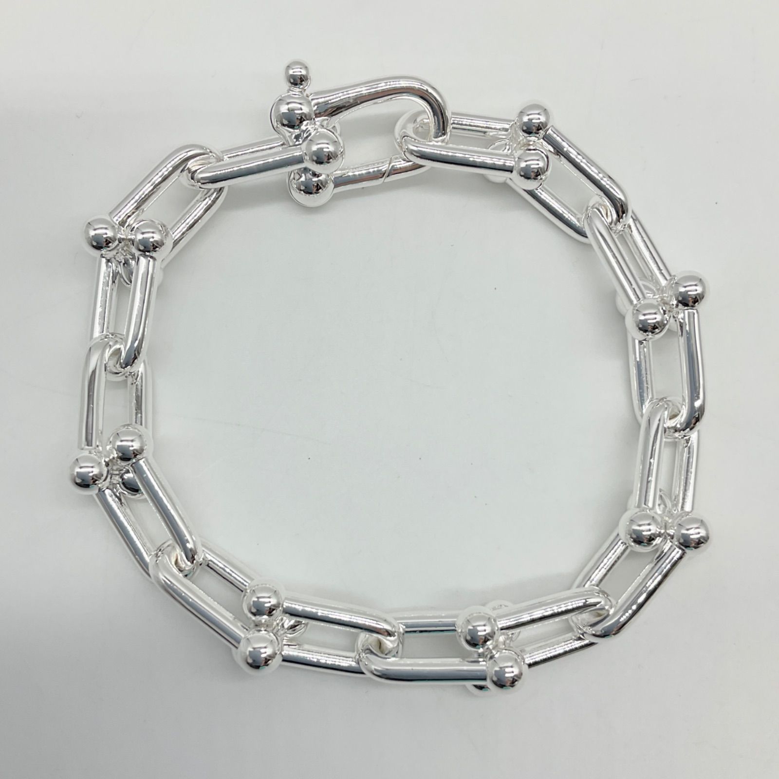 Tiffany ハードウェアラージリンクブレスレット16コマ