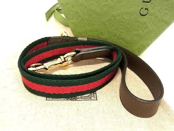 □新品□未使用□ GUCCI グッチ ウェブ ラージ ペット リード シェリー